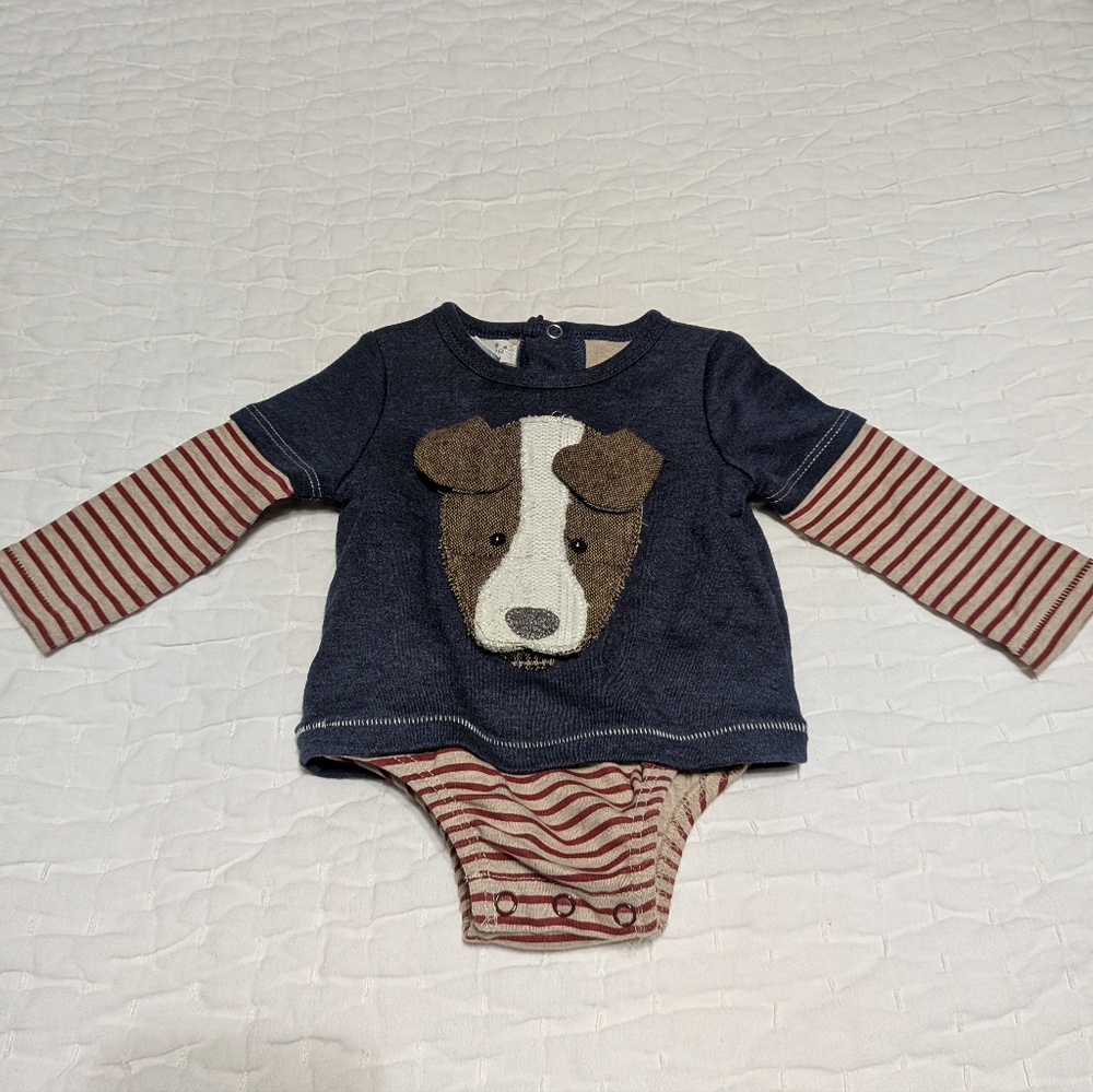Mudpie Puppy Dog Longsleeve Bodysuit